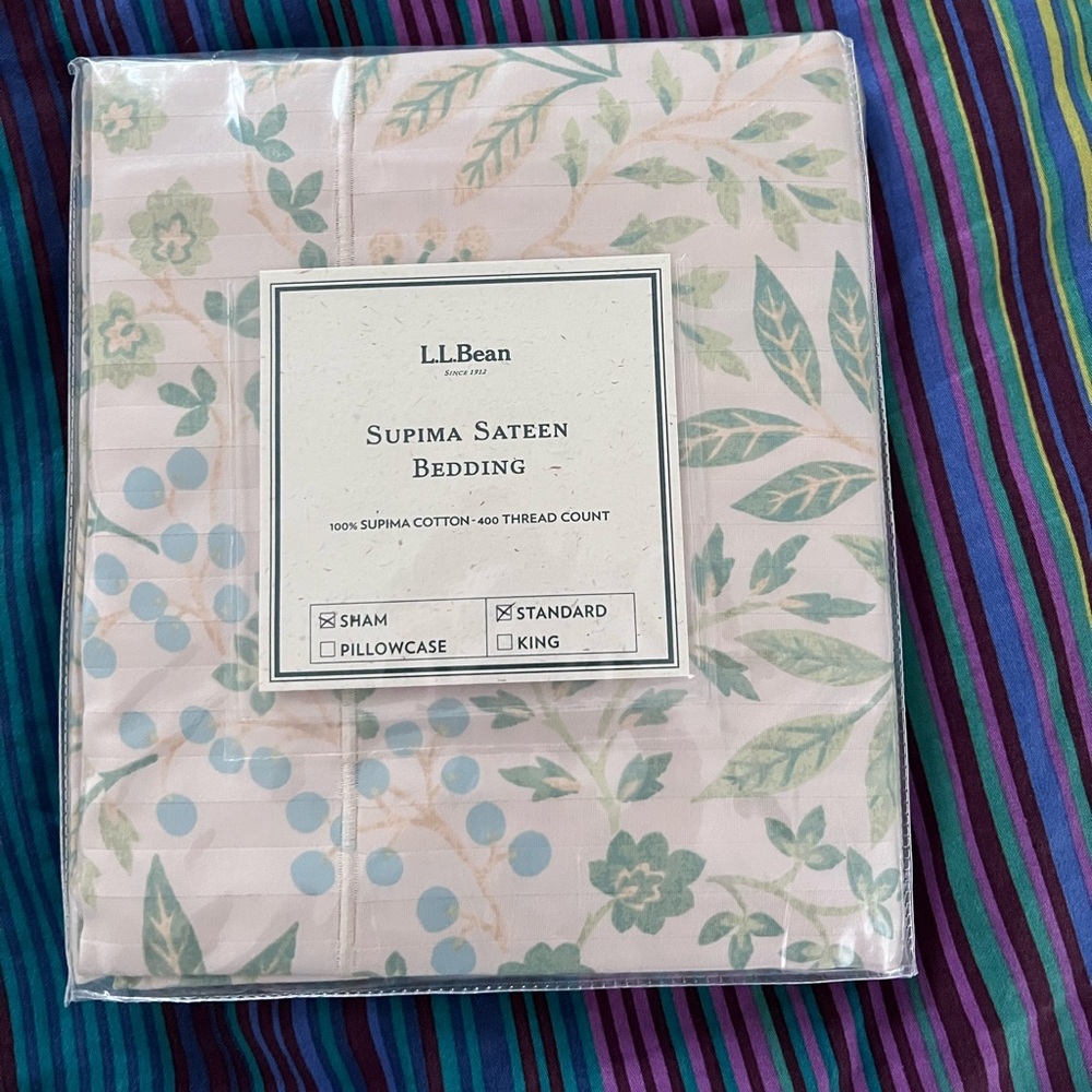 L.L. Bean Floral Pillow Sham-New